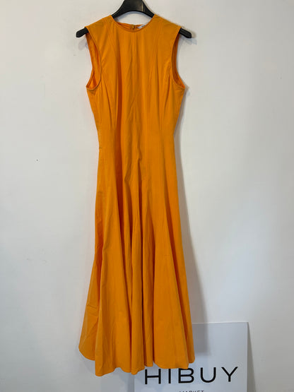 ZARA. Long orange dress T.xs