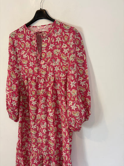 POPPELIN. Vestido largo estampado rosa