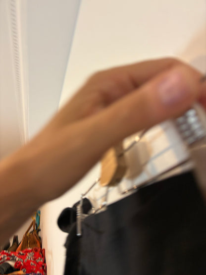 SECOND SUMMER. Falda midi negra lino. T XS