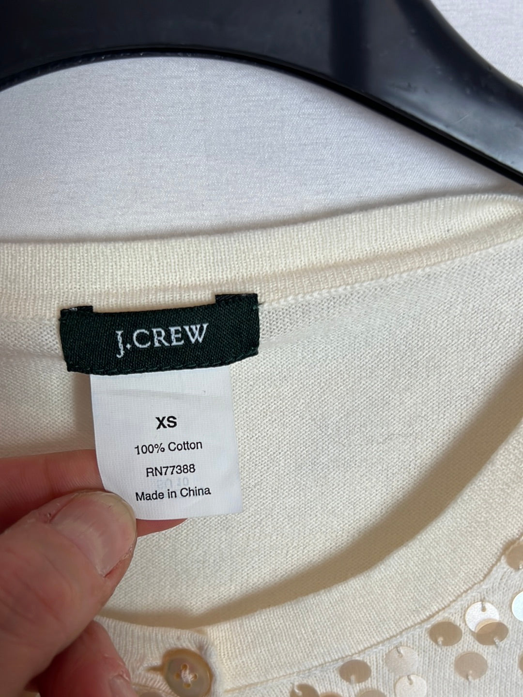 J. CREW. Rebeca beige lentejuelas. T XS