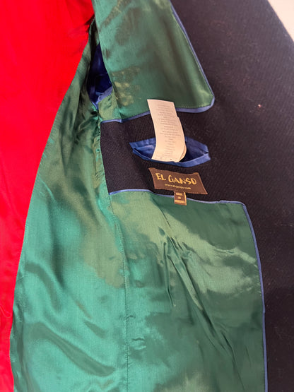 THE GOOSE. Blue wool blazer with red buttons. Size 44(L)