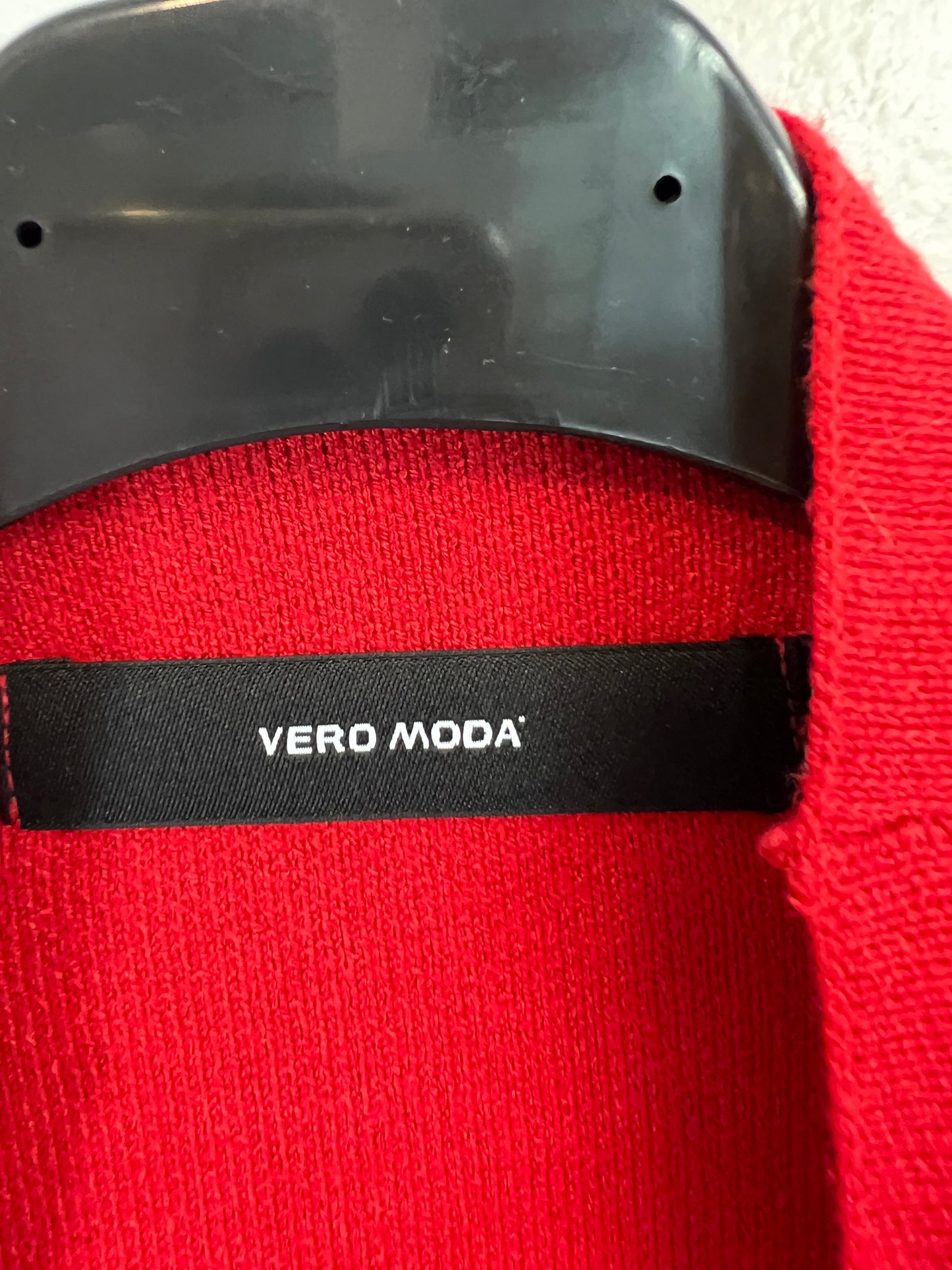 VERO MODA. Jersey rojo cuello perkins T.xs