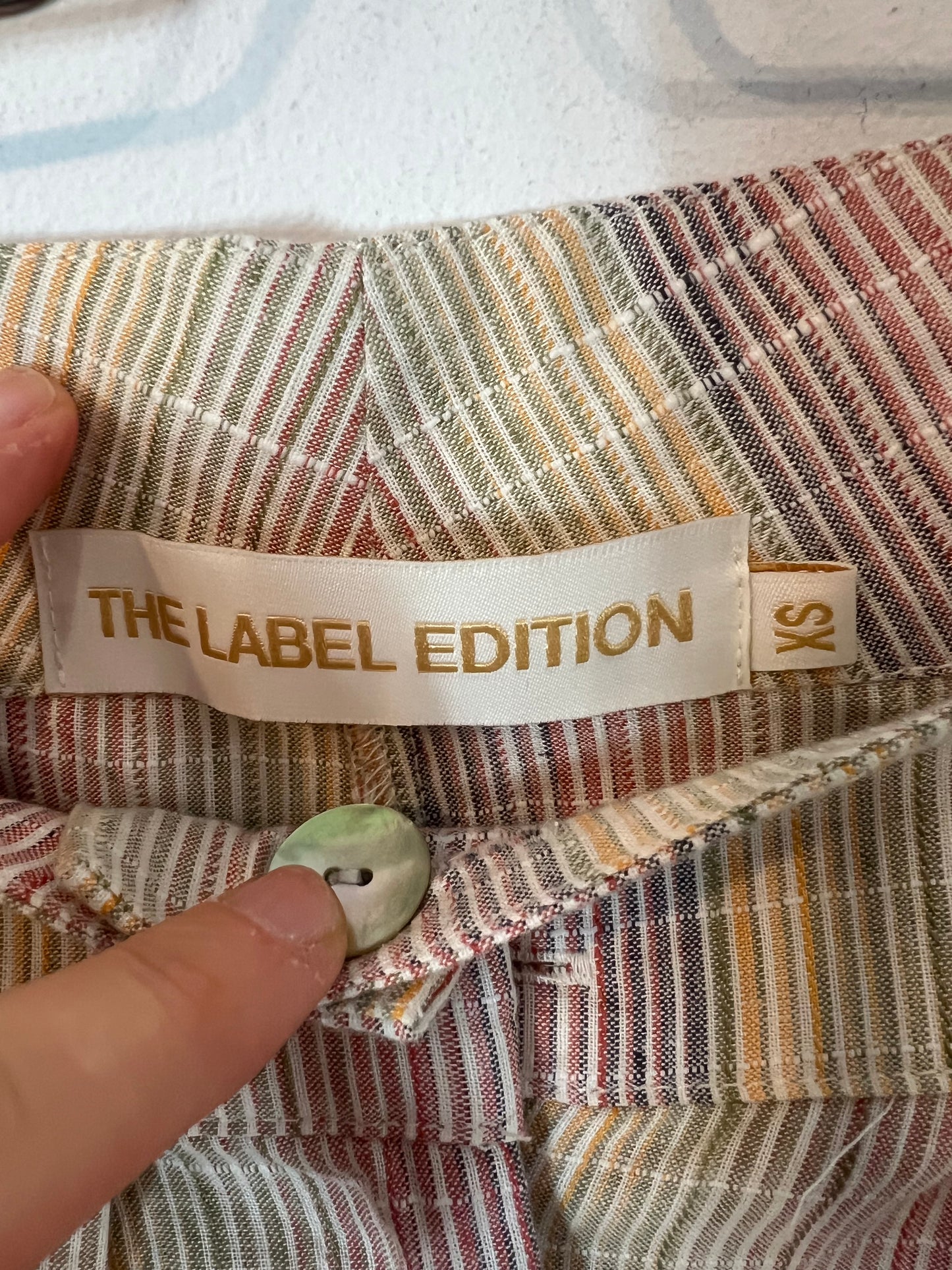 THE LABEL EDITION. Conjunto chaqueta y pantalón rayas. T XS/S