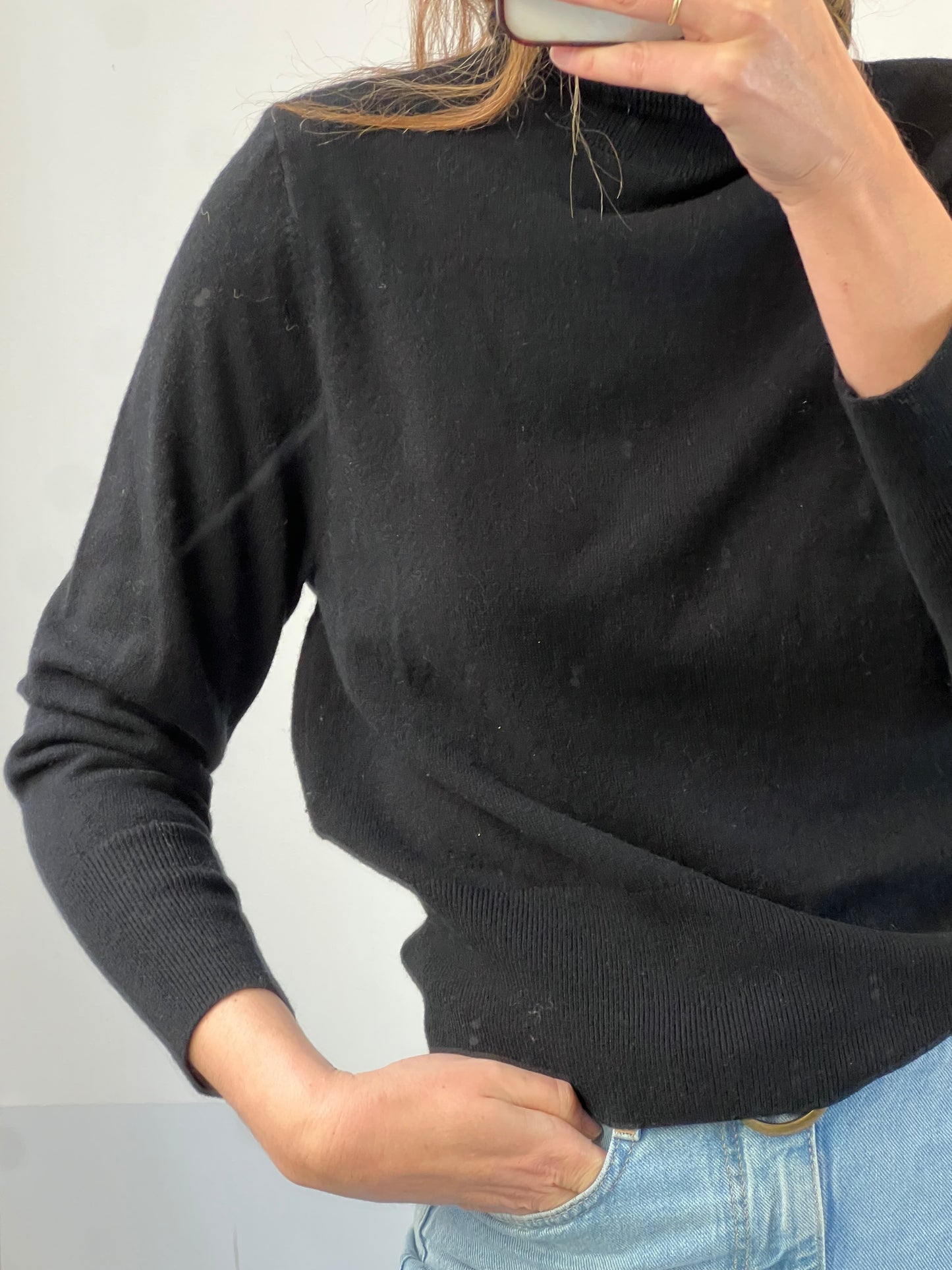 &amp; OTHER STORIES. Black wool sweater with shoulder detail. Size XS