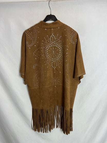 ZARA. Suede kimono with studs. TM