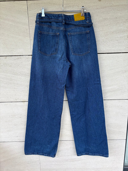 ZARA. Denim pata ancha cinturón