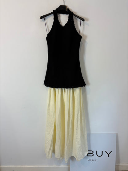 ZARA. Vestido largo doble textura. T S