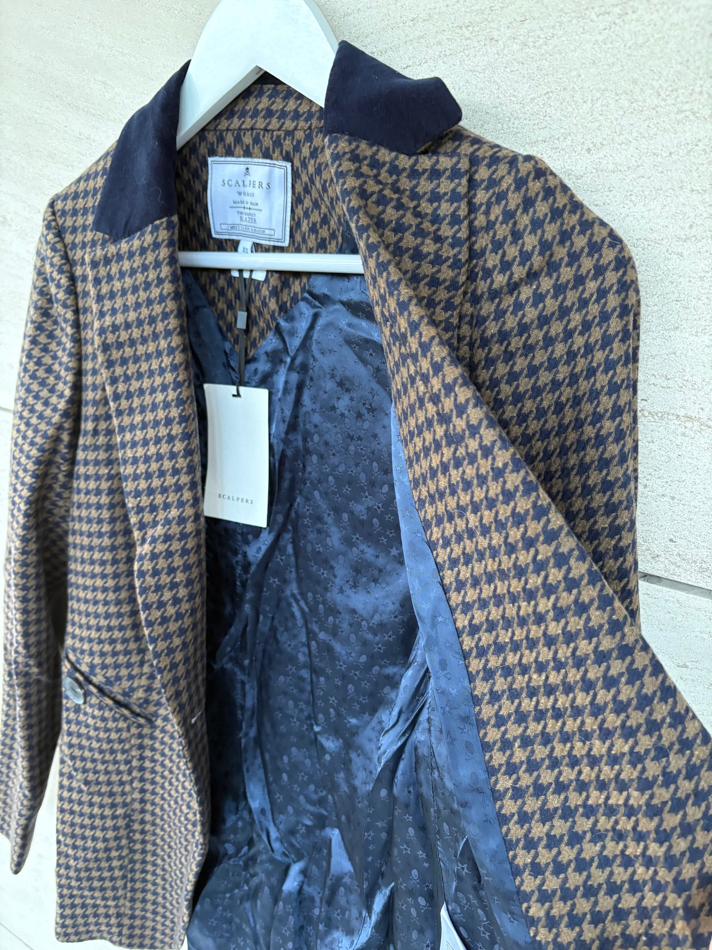 SCALPERS. Blazer pata de gallo lana