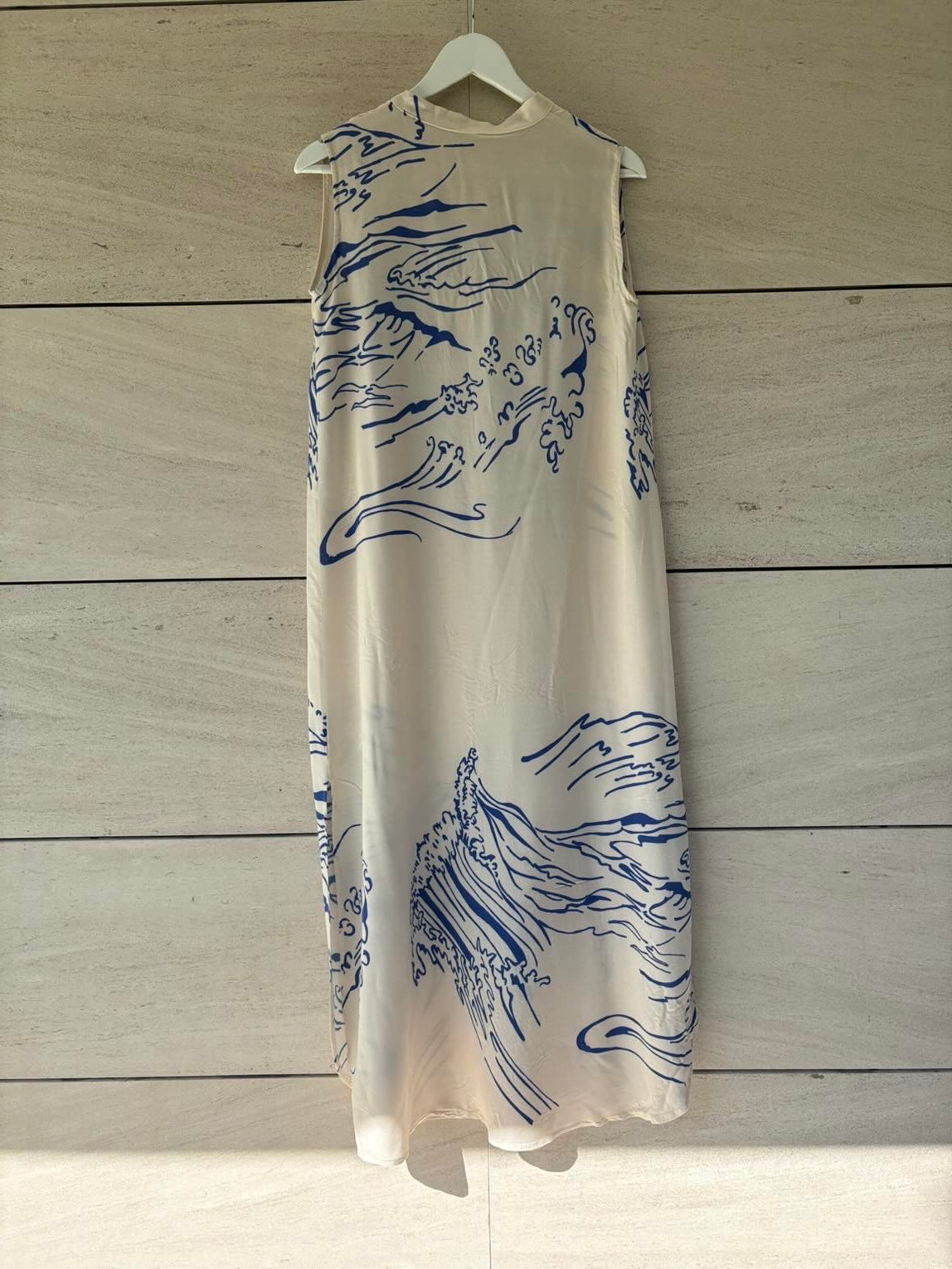 Vestido largo fluido estampado dibujo