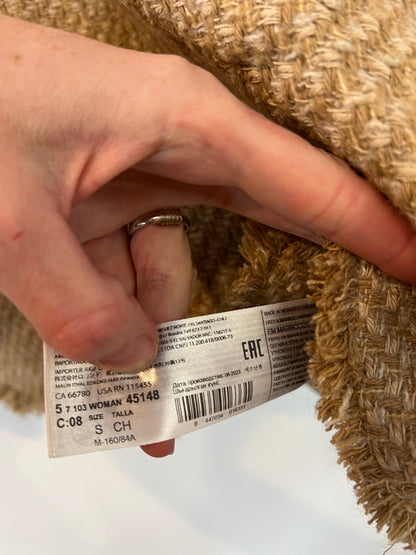 MANGO. Chaqueta tweed botones joya