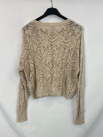 ONLY. Jersey beige troquelado T.s