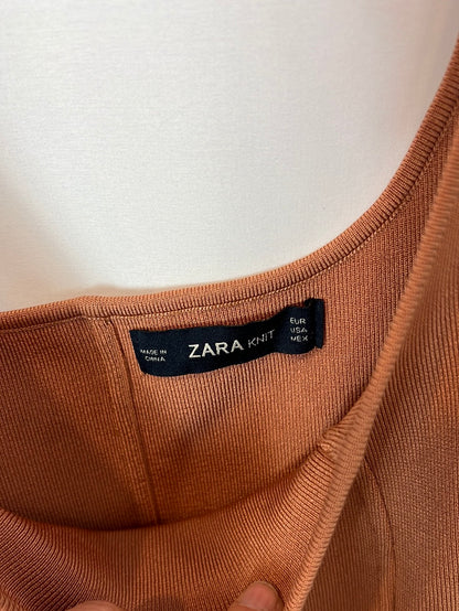 ZARA. Vestido entallado teja   T.s