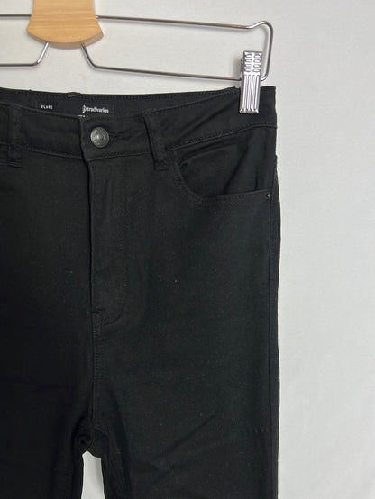 STRADIVARIUS. Black flared trousers, size 36