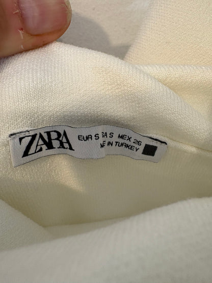 ZARA. White fringed dress. TS