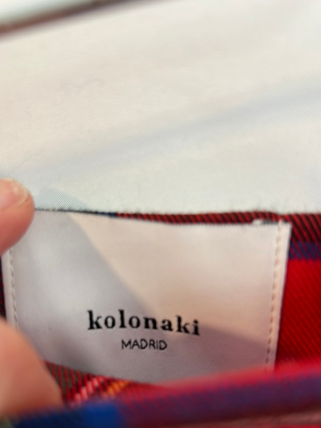 KOLONAKI. Falda larga cuadros. T 36