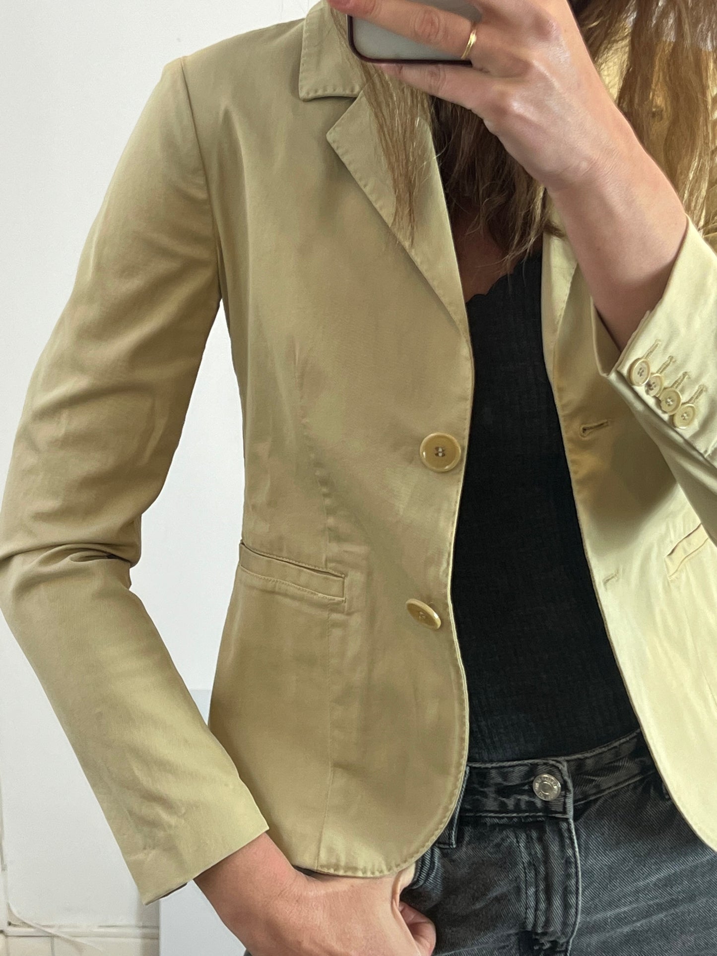 ETRO Blazer beige entallada. T 42 (38)