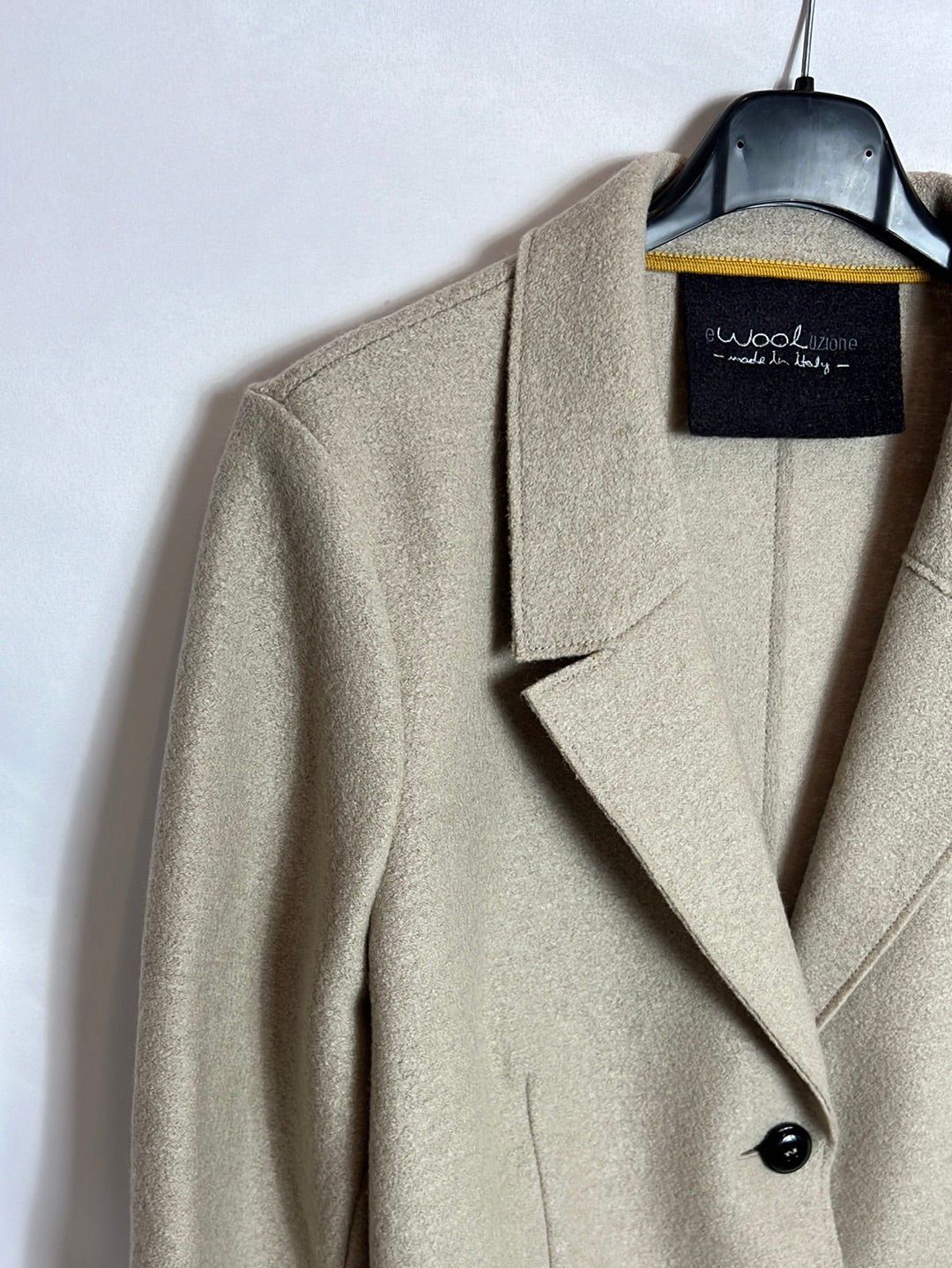 EWOOLUZIONE. Textured beige wool blazer. T 44 (L)