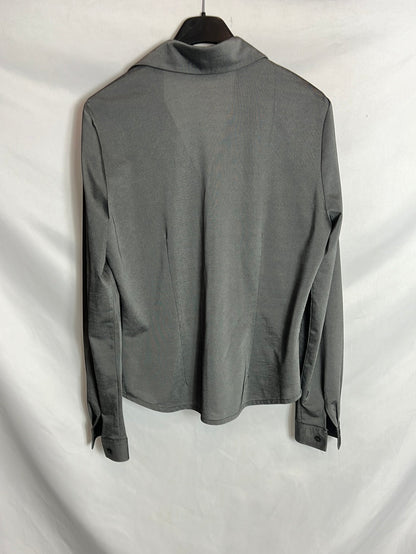 ATTIMO. Gray texture blouse. T 40( 38)