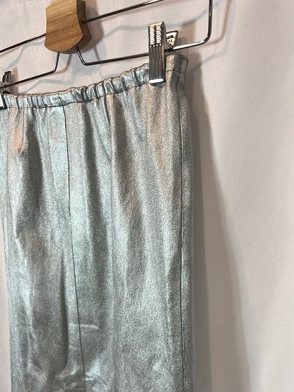 ZADIG&amp;VOLTAIRE. Silver leather midi skirt. Size 36