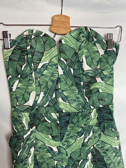 H&M. Mono palabra de honor hojas T.34