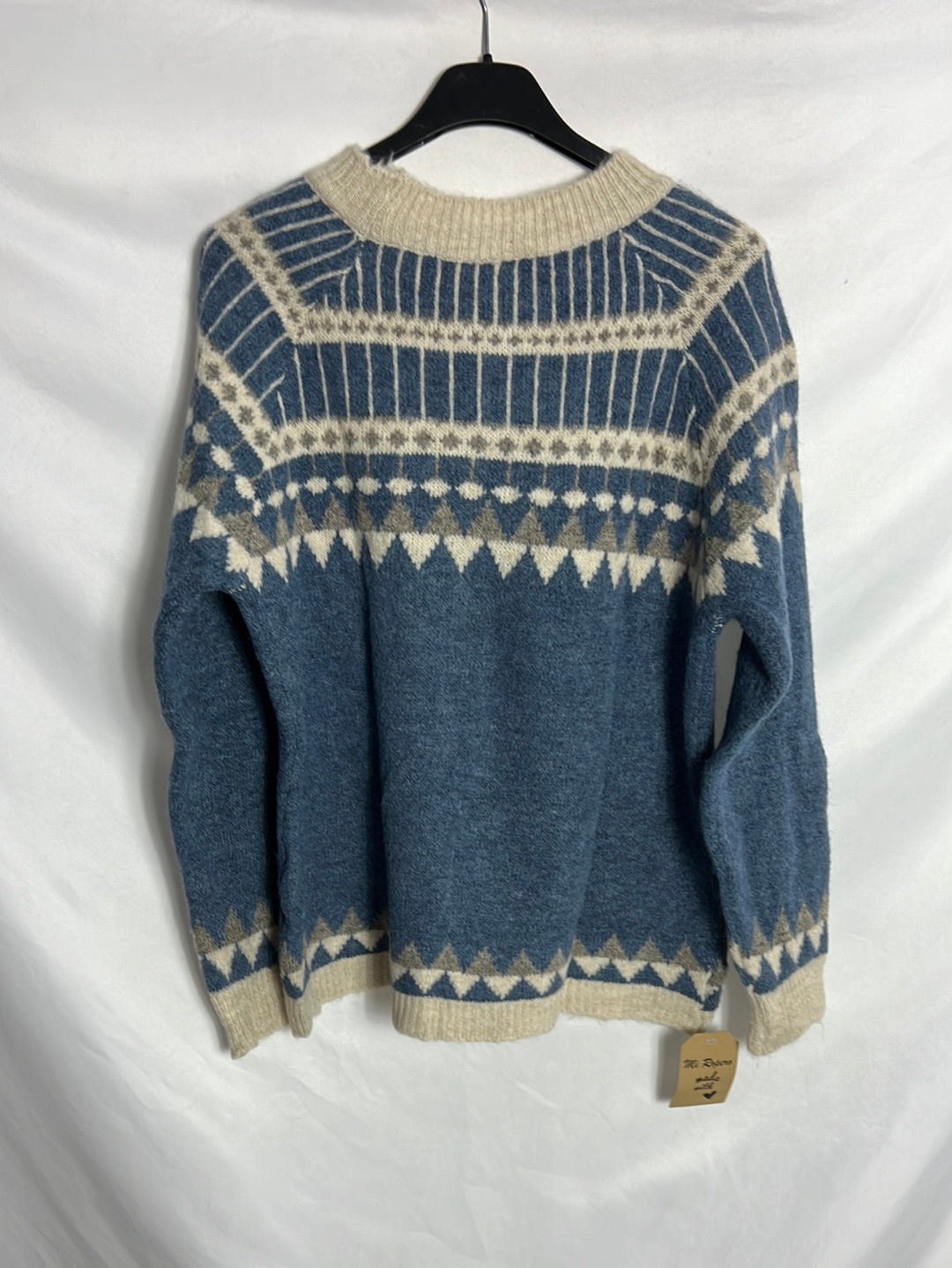 OTRAS. Jersey azul estampando . T S/M