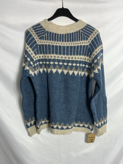 OTRAS. Jersey azul estampando . T S/M