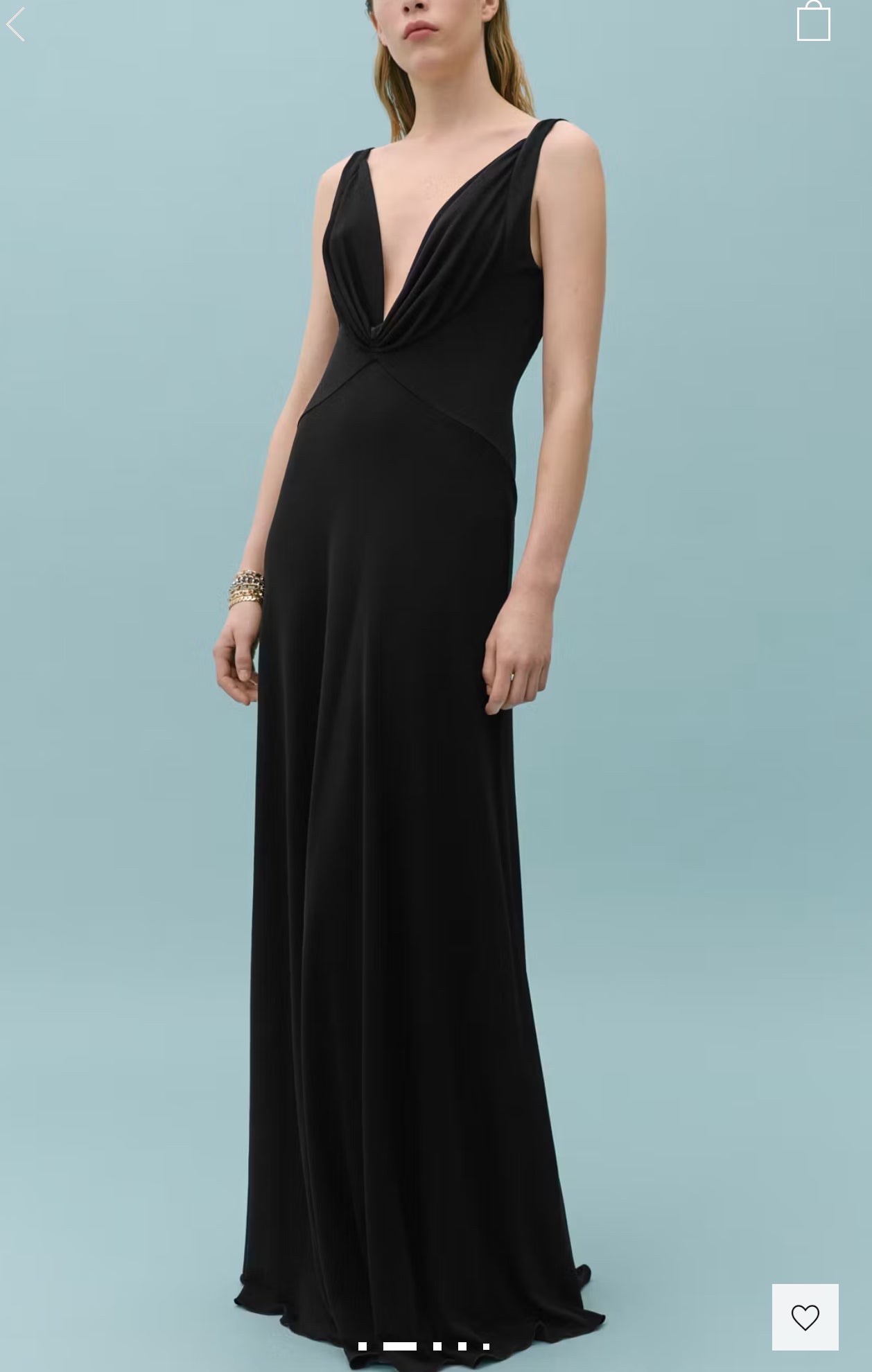 VICTORIA BECKHAM x MANGO. Vestido punto escote drapeado