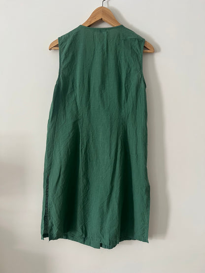 MANGO. Chaleco verde fluido