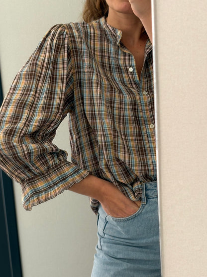 MASSCOB. Camisa cuadros fluida