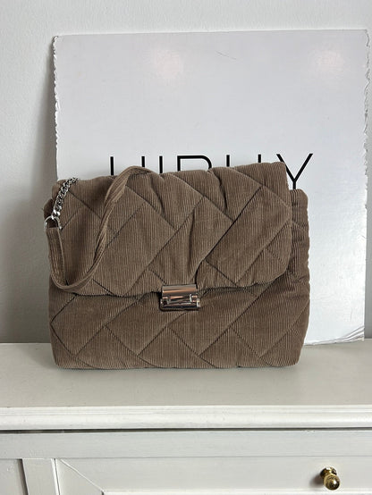 ZARA. Bolso micro pana color topo