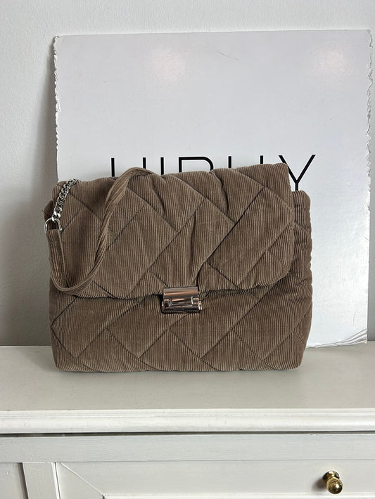 ZARA. Bolso micro pana color topo