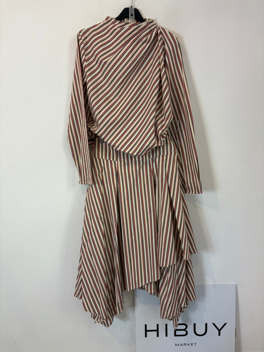 THE LABEL EDITION. Total look falda y blusa rayas asimetrias
