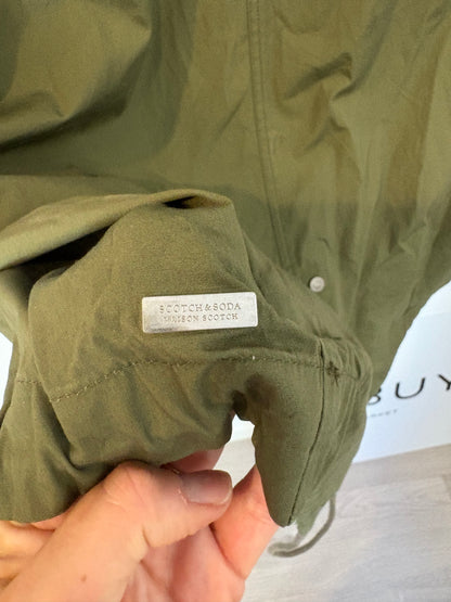 SCOTCH &amp; SODA. Green parka with removable hood. Size 1 (S)