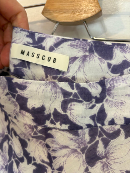 MASSCOB. Falda midi estampada vuelo