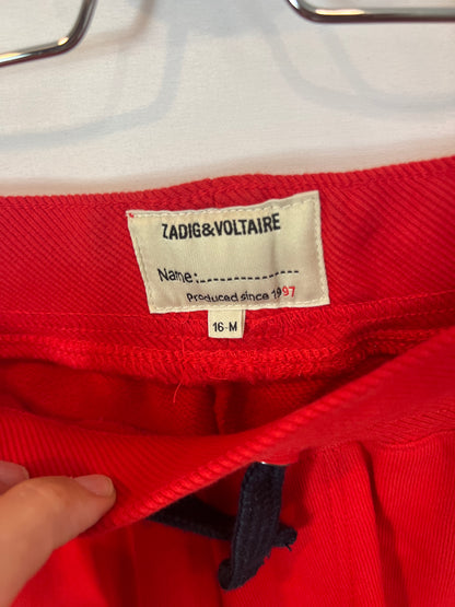 ZADIG&amp;VOLTAIRE. Red T-shirt and Bermuda shorts set. Size 16