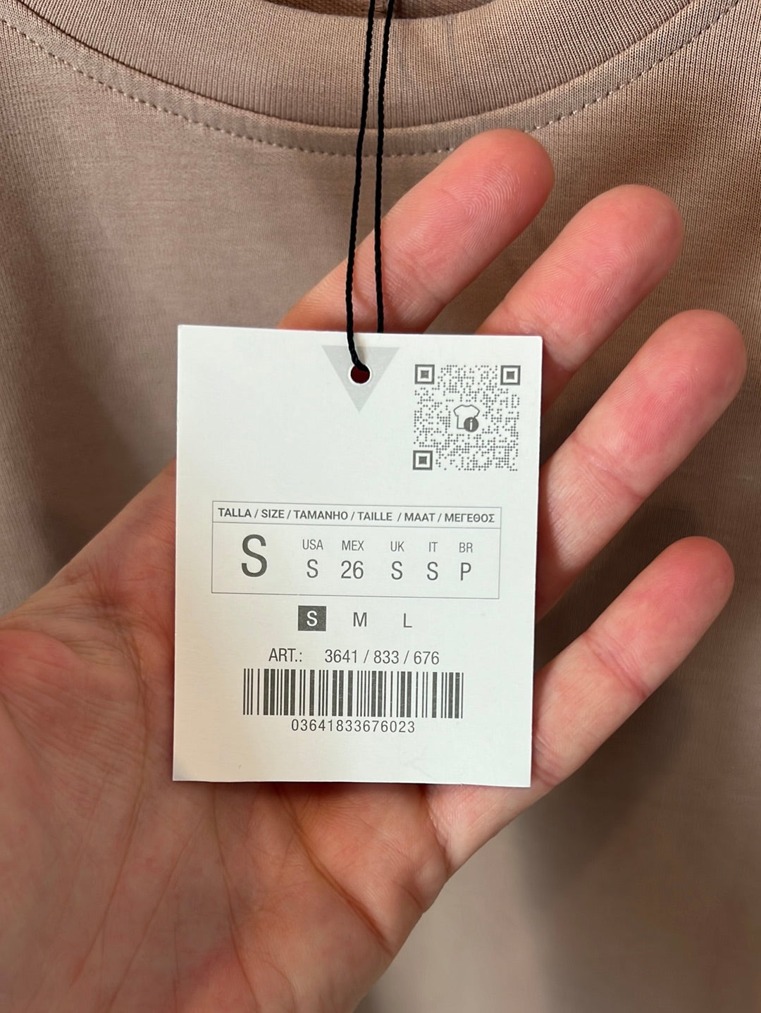 ZARA. Camiseta nude texturaT.s