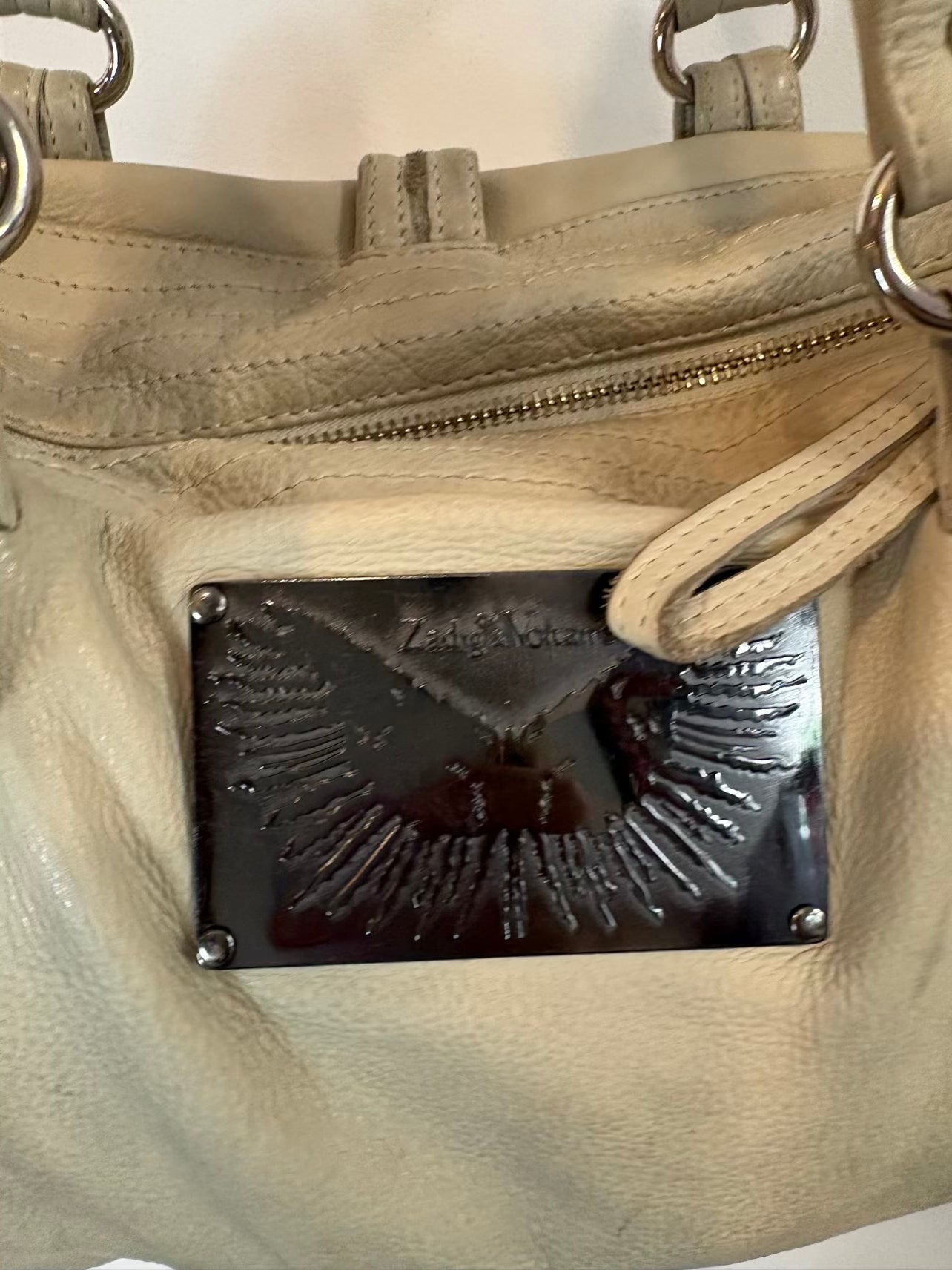 ZADIG & VOLTAIRE. Bolso mediano piel doble asa