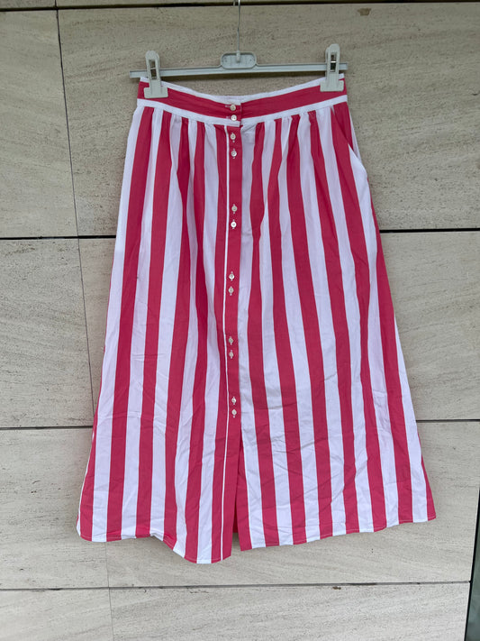 BALZAC. Falda midi rayas T.36