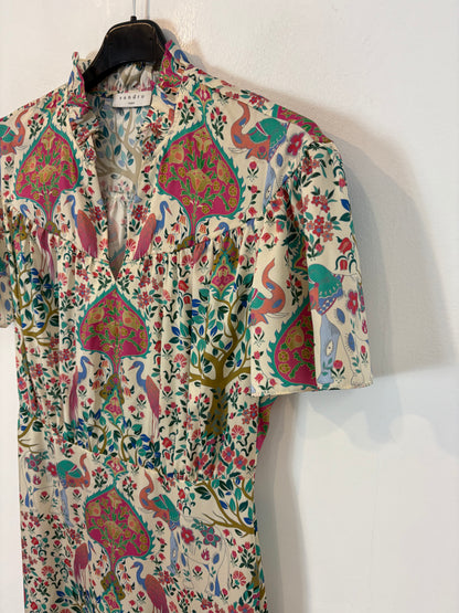 SANDRO. Vestido corto estampado flores