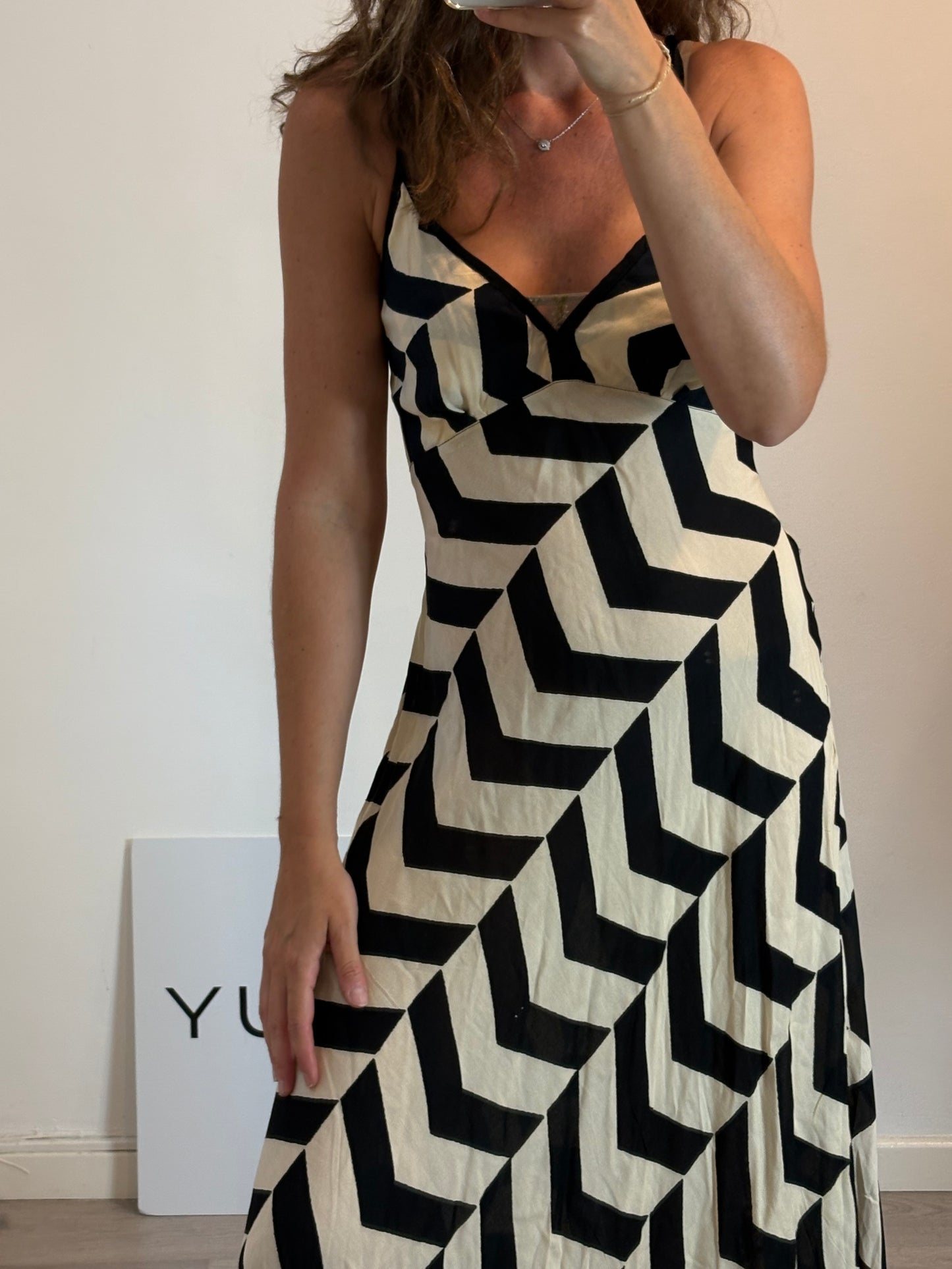 LIVE SHOP. Vestido largo rayas. T S