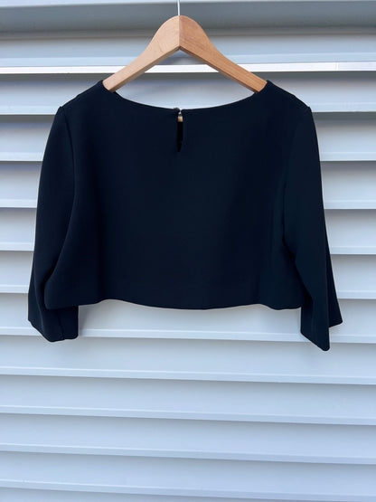 ETXART&PANNO. Top negro corto