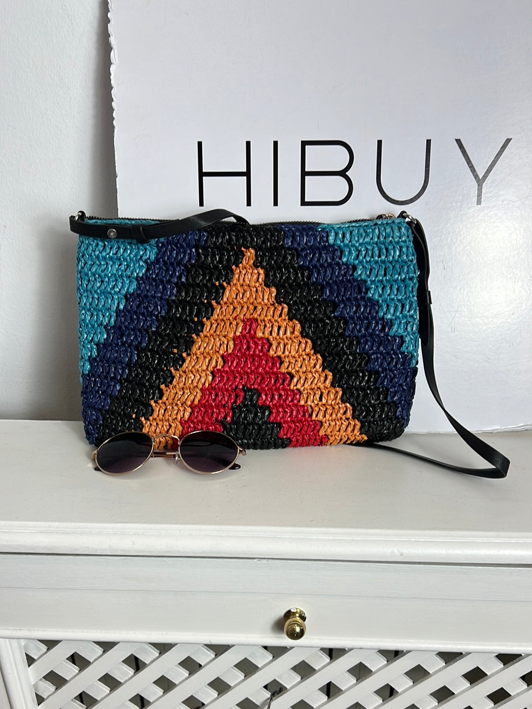 ZARA. Bolso rafia colores