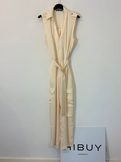 ZARA. Mono beige satinado. T XS