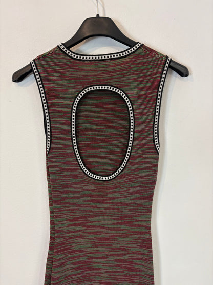 MISSONI. Vestido entallado abertura espalda. T 38 (XS)