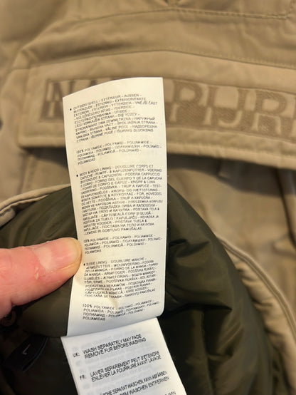 NAPAPIJRI. Abrigo beige bolsillo delantero. T L