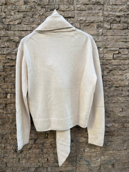 MASSIMO DUTTI. Jersey cashmere color crudo bufanda