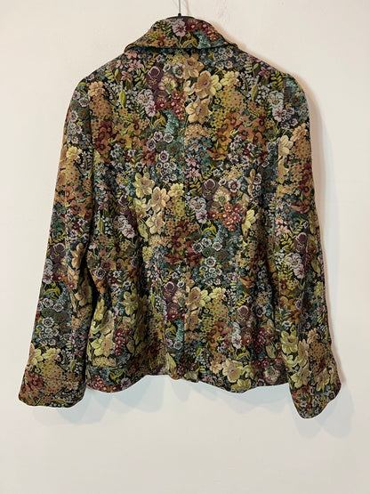 M. LORENZO. Textured floral jacket S.42 (M)