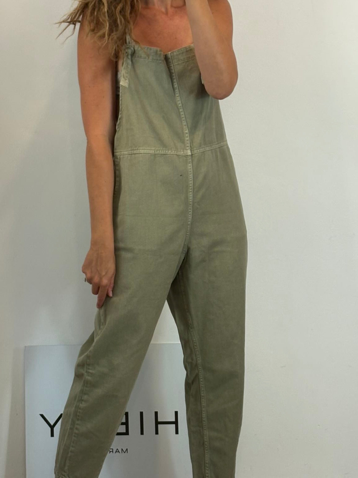 MANGO. Peto denim ligero verde