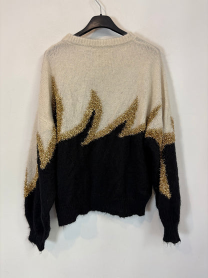 ANIYE BY. Gold thread sweater. TS