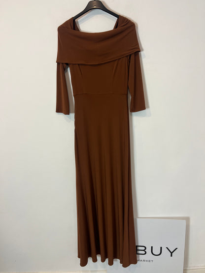COOSY. Brown flowing maxi dress. XS